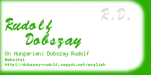 rudolf dobszay business card